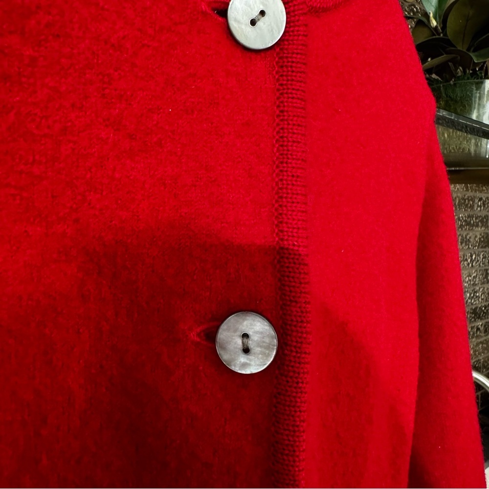 Vintage Red Wool Button-Up Jacket - image 4